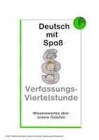Vorschau - Arbeitsblätter - #demokratiestaerken: Wissenswertes über Gesetze - Deckblatt