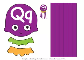 Vorschau - Mal- und Bastelvorlagen - Buchstabe der Woche Q - eine Qualle basteln - Seite 2