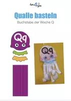 Vorschau - Mal- und Bastelvorlagen - Buchstabe der Woche Q - eine Qualle basteln - Deckblatt