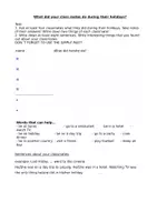 Vorschau - Arbeitsblätter - What did your classmates do in their holiday? - Seite 1