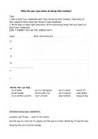 Vorschau - Arbeitsblätter - What did your classmates do in their holiday? - Deckblatt