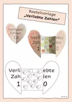 Vorschau - Arbeitsblätter - Verliebte Zahlen Bastelvorlage - Zahlzerlegung Zahlenraum 10 - Deckblatt