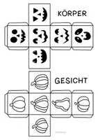 Vorschau - Spiele - Halloween Kürbisse Würfeln & Malen - Kunst im Herbst - Seite 1