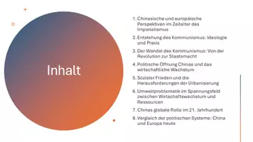 Vorschau - Präsentationen/Tafelbilder - China: Politische Öffnung und das wirtschaftliche Wachstum - Seite 3