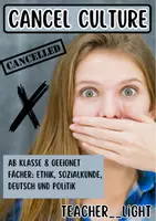 Vorschau - Unterrichtsreihen - Cancel Culture / Social Media/ Mobbing - Deckblatt