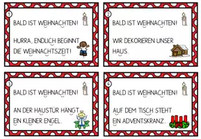Vorschau - Aufgabenkarten - Paket: 5 Lesekarteien: Herbst, Halloween, Weihnachten, Winter, Zoo - Seite 1