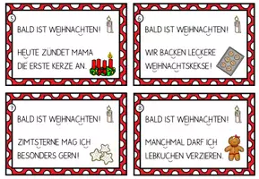 Vorschau - Aufgabenkarten - Paket: 5 Lesekarteien: Herbst, Halloween, Weihnachten, Winter, Zoo - Seite 2