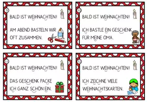 Vorschau - Aufgabenkarten - Paket: 5 Lesekarteien: Herbst, Halloween, Weihnachten, Winter, Zoo - Seite 3