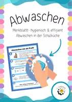 Vorschau - Merkblätter - Merkblatt Abwaschen in der Schulküche - Deckblatt