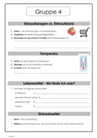 Vorschau - Aufgabenkarten - Supermarkterkundung Gruppenarbeit - Ernährung und Soziales ES - Seite 3