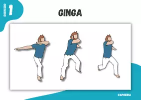 anteprima - Clipart / Immagini originali - Capoeira ⎮ 10 esercizi per il riscaldamento (20 schede per le lezioni di sport) - Pagina 1