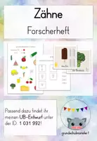 Vorschau - Unterrichtsreihen - Zähne Zahngesundheit Klasse 1-2 mit Bildkarten - Deckblatt