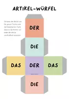 Vorschau - Spiele - Artikelwürfel – Spielerisch Nomen und Artikel üben - Seite 1