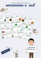 Vorschau - Arbeitsblätter - Winter- und/ oder Weihnachtsferien- Bingo - Deckblatt