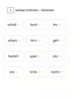 Vista previa - Refuerzo / NEE / Materiales de apoyo - Sätze bilden - Kärtchen (Alemán / Deutsch) - página 2