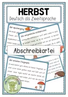 Vorschau - Fördermaterial/Inklusion - HERBST "Abschreibkartei" - Deckblatt