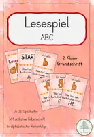 Vorschau - Spiele - Lesespiel zum ABC, alphabetische Reihenfolge | Grundschrift - Deckblatt