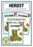 Vorschau - Stationenlernen - HERBST Stationskarten - Deckblatt