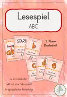 Vorschau - Spiele - Lesespiel zum ABC, alphabetische Reihenfolge | Druckschrift - Deckblatt