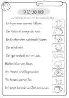 Vorschau - Arbeitsblätter - Lesen im Herbst - Leseblätter - Leseübungen Klasse 2 - Seite 2