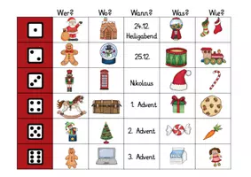 Vorschau - Arbeitsblätter - Weihnachts-Würfel-Geschichte - Seite 1