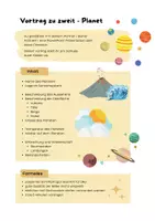 Vorschau - Arbeitsblätter - Auftrag Präsentation Planet inkl. Bewertungsraster - Erdkunde / Geografie - Seite 1