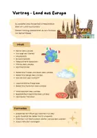 Vorschau - Arbeitsblätter - Auftrag Präsentation "Land aus Europa" inkl. Bewertungsraster - Erdkunde / Geografie - Seite 1
