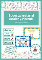 Vista previa - Decoración del aula - Etiquetas material escolar y rincones - Portada