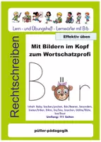Vorschau - Arbeitsblätter - Lernwörter mit B/b - Rechtschreiben mit Bildern - Deckblatt