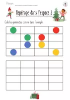 Aperçu - Apprentissages en autonomie - 5x fiches ateliers HIVER orientation spatiale gommettes - Page 1