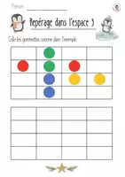Aperçu - Apprentissages en autonomie - 5x fiches ateliers HIVER orientation spatiale gommettes - Page 2
