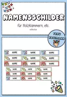 Vorschau - Mal- und Bastelvorlagen - Namensschilder für Holzklammern! - Deckblatt
