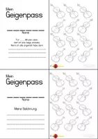 Vorschau - Mal- und Bastelvorlagen - Motivationspass zum Thema Instrumente - Seite 1