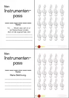 Vorschau - Mal- und Bastelvorlagen - Motivationspass zum Thema Instrumente - Deckblatt