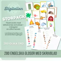 förhandsvisning - Glosor - 26 olika teman med 280 olika engelska ord - försättsblad