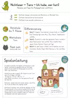 Vorschau - Spiele - Ich habe, wer hat - Tiere - Nichtleser - Seite 1