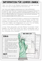 Vorschau - Arbeitsblätter - NEW YORK CITY - Reading Comprehension (2-fach differenziert + Conversation Strips) - Seite 1