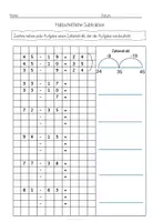 Vorschau - Arbeitsblätter - Halbschriftliche Subtraktion - Materialpaket - Seite 1