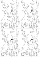 Vorschau - Mal- und Bastelvorlagen - Fingerabdruck Dinos A6 - Seite 2