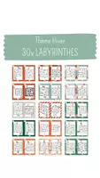Aperçu - Apprentissages en autonomie - 30x labyrinthes thème de L'HIVER et fêtes de fin d'année - Page de couverture
