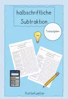 Vorschau - Arbeitsblätter - halbschriftliche Subtraktion - Textaufgaben - Deckblatt