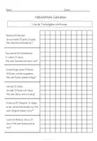 Vorschau - Arbeitsblätter - halbschriftliche Subtraktion - Textaufgaben - Seite 1