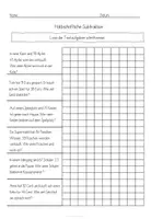 Vorschau - Arbeitsblätter - halbschriftliche Subtraktion - Textaufgaben - Seite 3