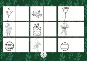Aperçu - Jeux - Ateliers Même Image Noir/Couleurs "Hiver et Fêtes de Fin d'Année" - Page 2