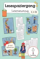 Vorschau - Arbeitsblätter - Lesespaziergang Sankt Martin, Laternenumzug | Klasse 1 + 2 - Deckblatt