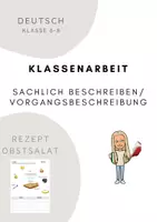 Vorschau - Arbeitsblätter - Materialpaket: Reihe Sachlich Beschreiben/Vorgangsbeschreibung (Rezepte) - Seite 1