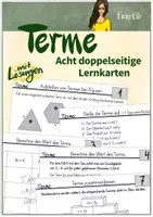 Vorschau - Arbeitsblätter - Terme: Acht doppelseitige Lernkarten - Deckblatt