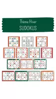 Aperçu - Apprentissages en autonomie - 14x sudokus 2 niveaux thème HIVER et Noël - Page de couverture