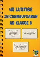 Vorschau - Aufgabenkarten - Zeichen-Spaß: 40 Verrückte Aufgaben ab Klasse 8 - Deckblatt
