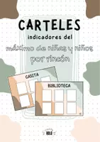 Vista previa - Decoración del aula - CARTELES máximo alumnado por RINCÓN - Portada
